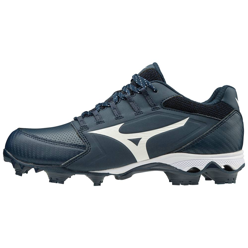 Mizuno Women's 9-Spike Advanced Finch Elite 4 TPU Molded Softball Cleats Navy/White (320590-FVZ)